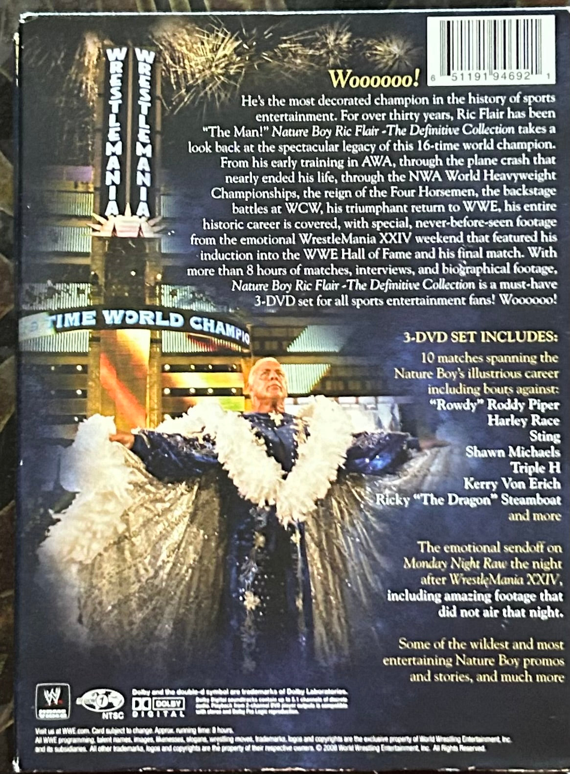 * WWE DVD “Nature Boy Ric Flair, The Definitive Collection” (3- Disc Set)