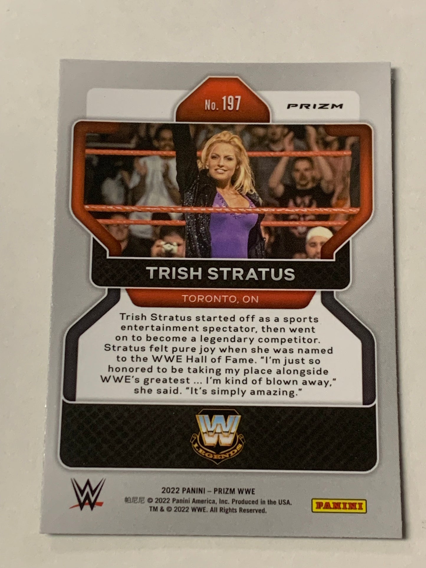 Trish Stratus 2022 WWE Prizm GREEN REFRACTOR Card!!!