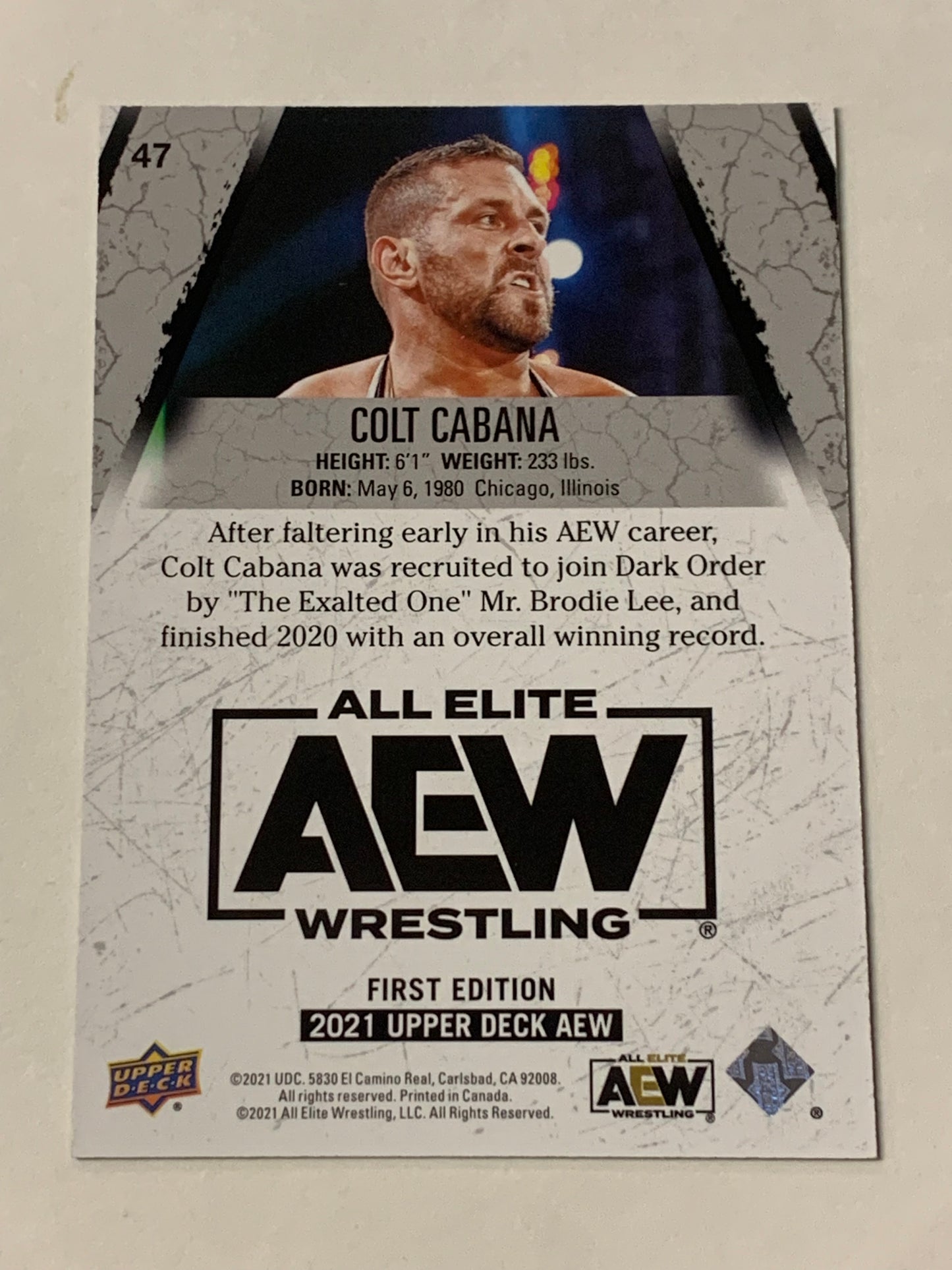 Colt Cabana 2021 AEW Upper Deck Red Parallel #24/100
