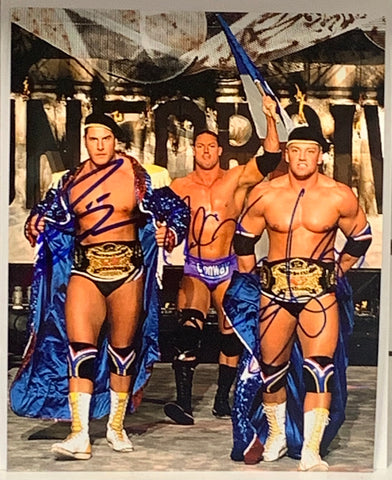 La Resistance Triple Signed 8x10 Color Photo WWE (Comes w/COA)