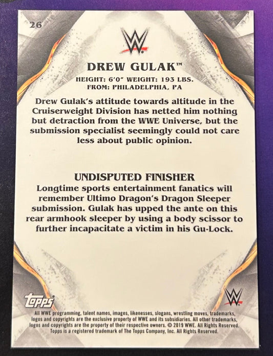 * Drew Gulak 2019 WWE Topps Undisputed Card