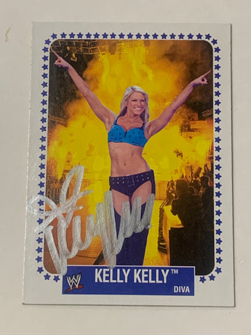 Kelly Kelly 2008 WWE SIGNED Topps Heritage Card (Comes w/COA)