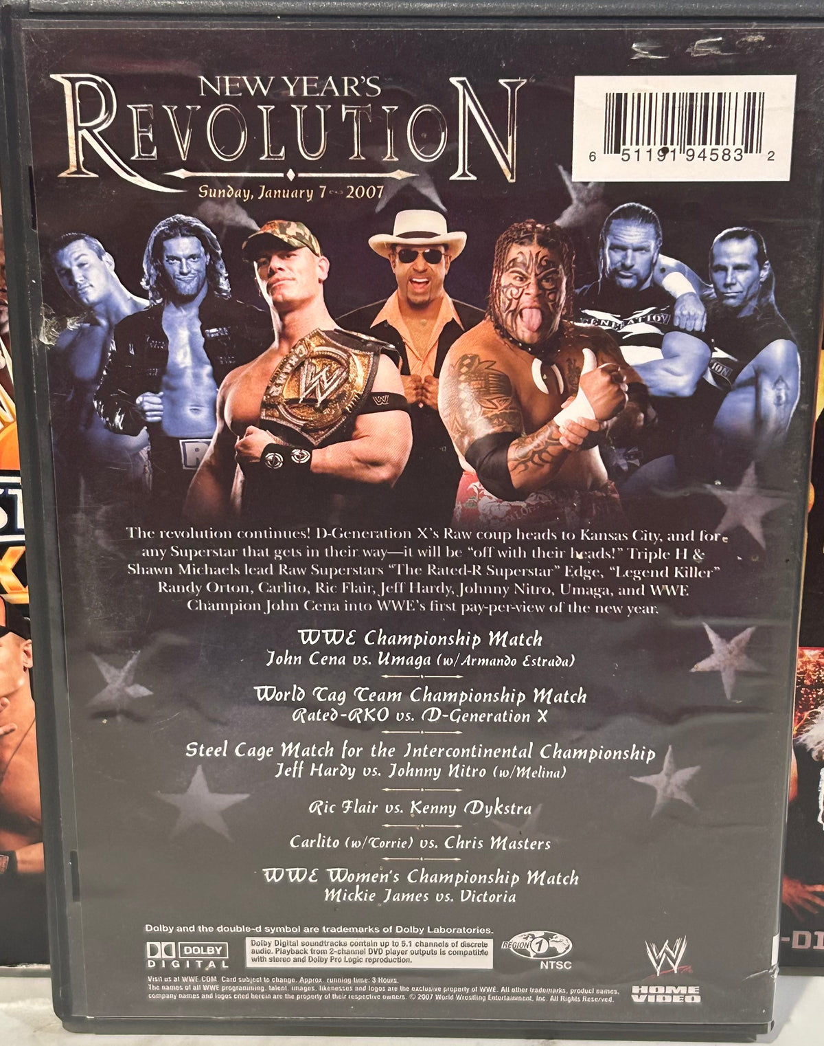+ WWE DVD “New Years Revolution 2007” (Cena, Umaga, Rated RKO & so much more)
