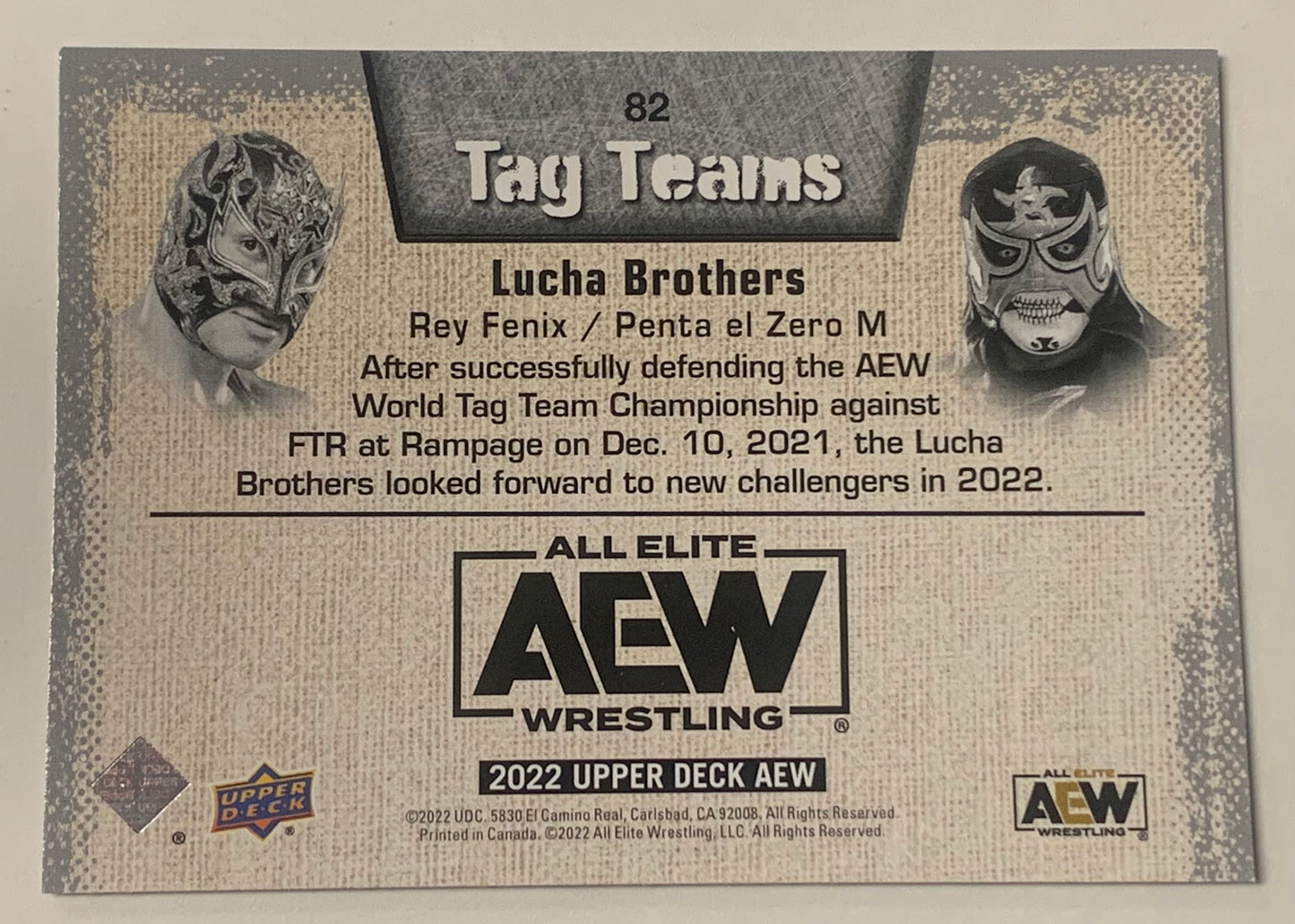 Lucha Bros 2022 AEW UD Upper Deck Tag Team