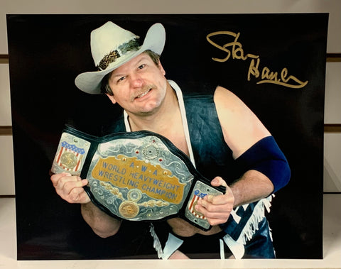 Stan Hansen Signed 8x10 Color Photo WWE HOF (Comes w/COA)
