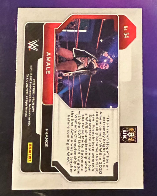 * Amale 2022 WWE Prizm NXTuk ROOKIE Card