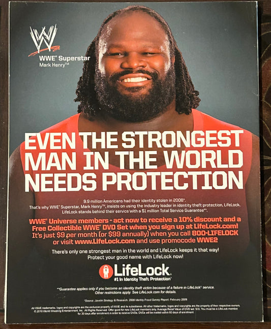 * WWE Magazine Feb 2010 (Comes with 4 Exclusive Black & White Collectible Photos)