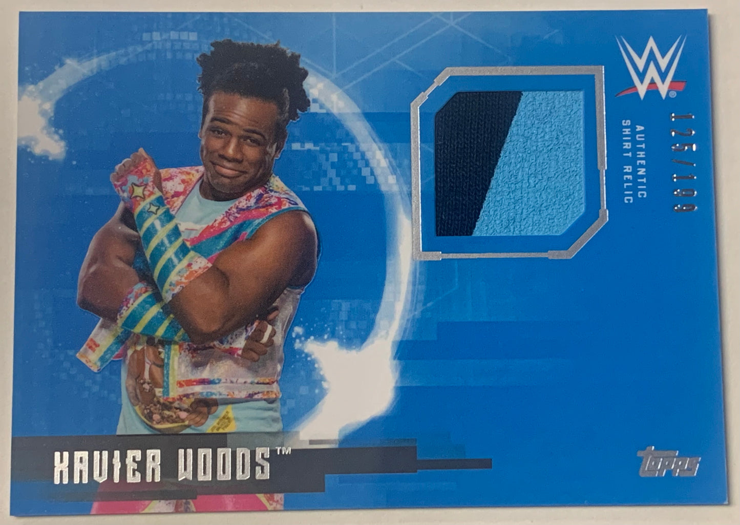 Xavier Woods 2017 WWE Topps Undisputed Authentic 2 Color Relic Card #125/199 (Only 199 Made)!!!