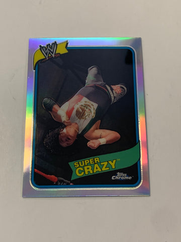 Super Crazy 2008 WWE Topps Chrome Heritage REFRACTOR Card