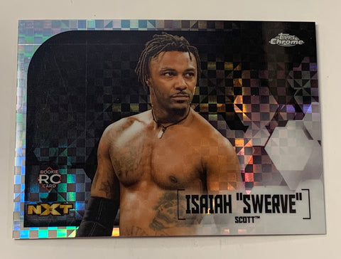 Swerve Strickland 2020 WWE NXT Topps Chrome ROOKIE X-Fractor Card AEW