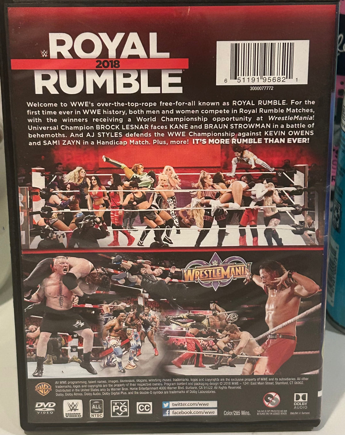 + WWE DVD “Royal Rumble 2018” (2-Disc Set)