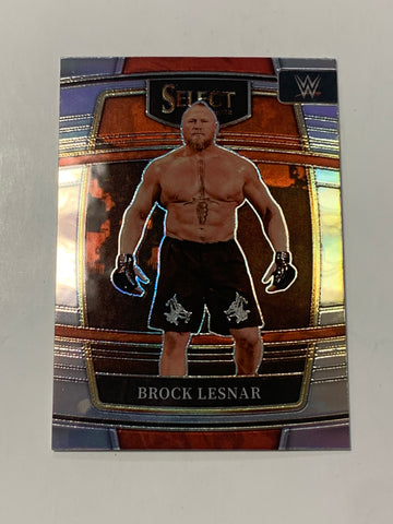 Brock Lesnar 2022 WWE Select Prizm Silver Refractor Card