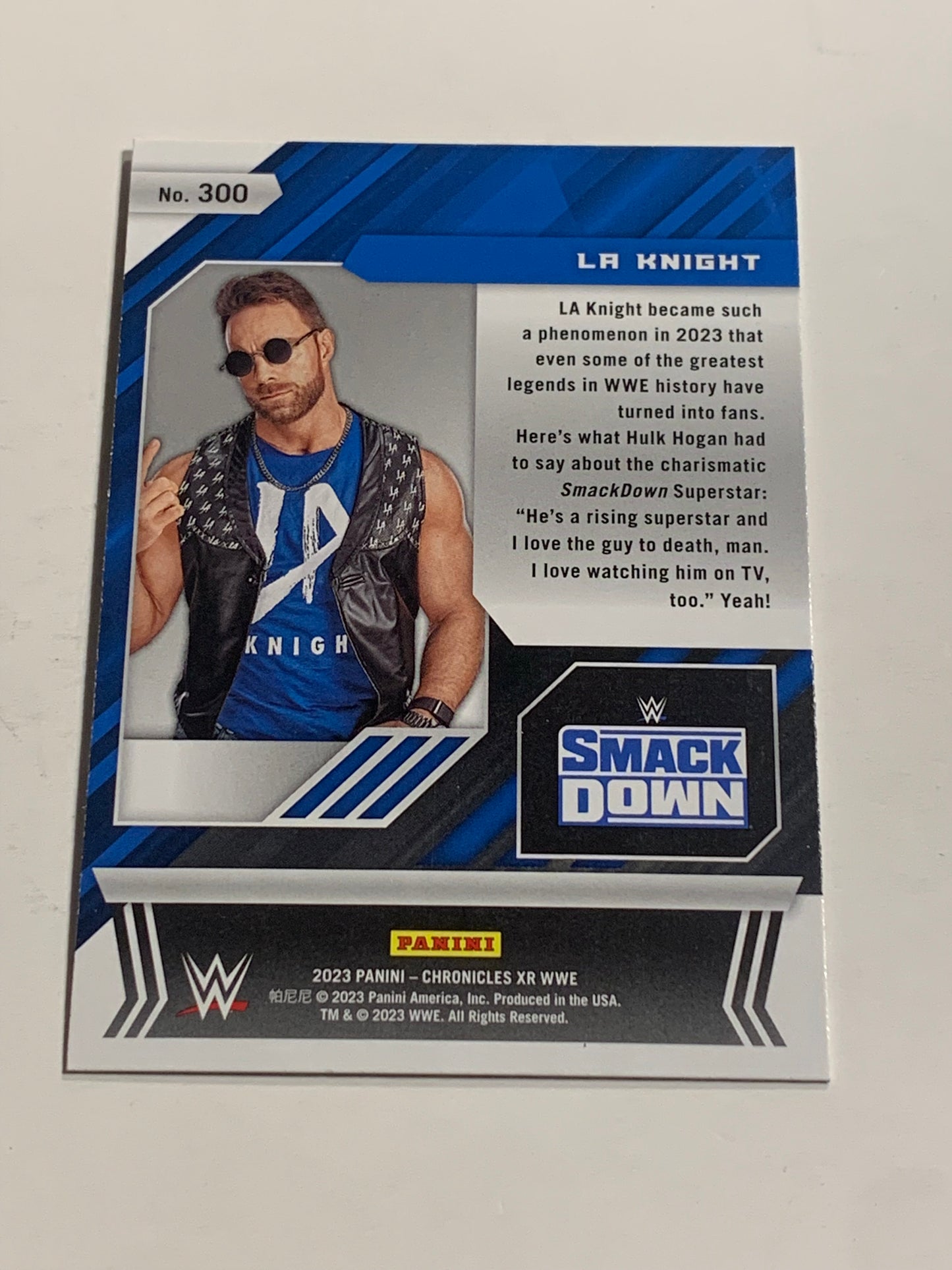 LA Knight 2023 WWE Panini Chronicles XR Card