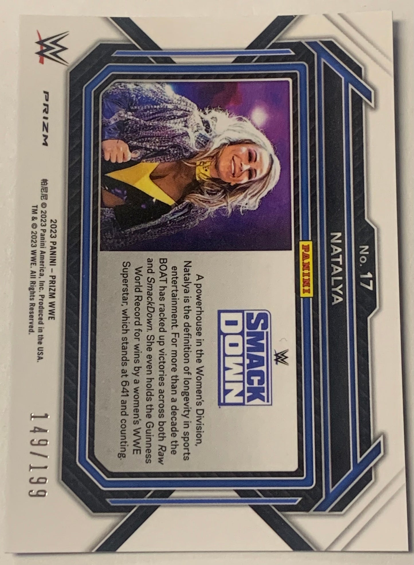 Natalya 2023 WWE Prizm Blue #149/199