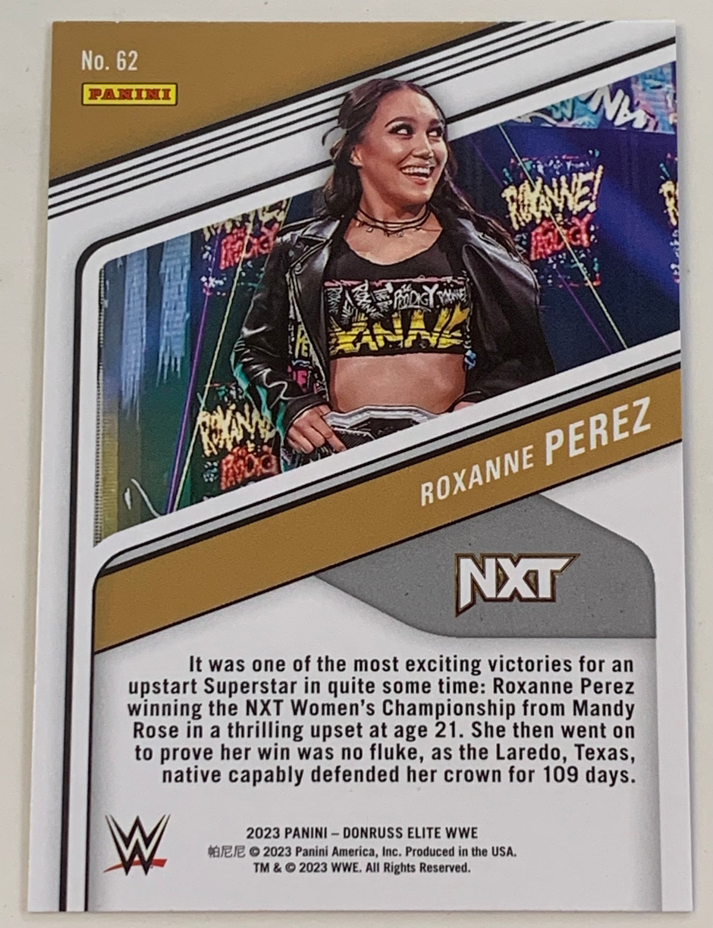 Roxanne Perez 2023 WWE Panini Donruss Elite Card