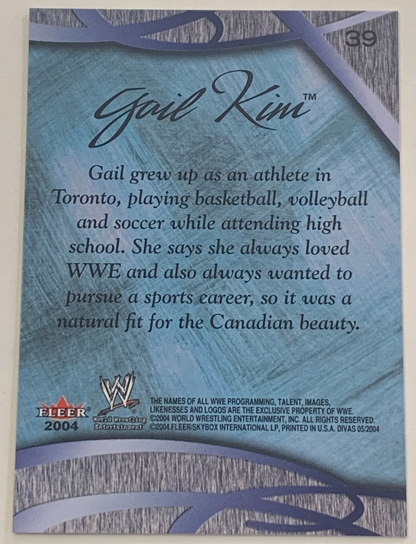 Gail Kim 2004 WWE Fleer ROOKIE Card