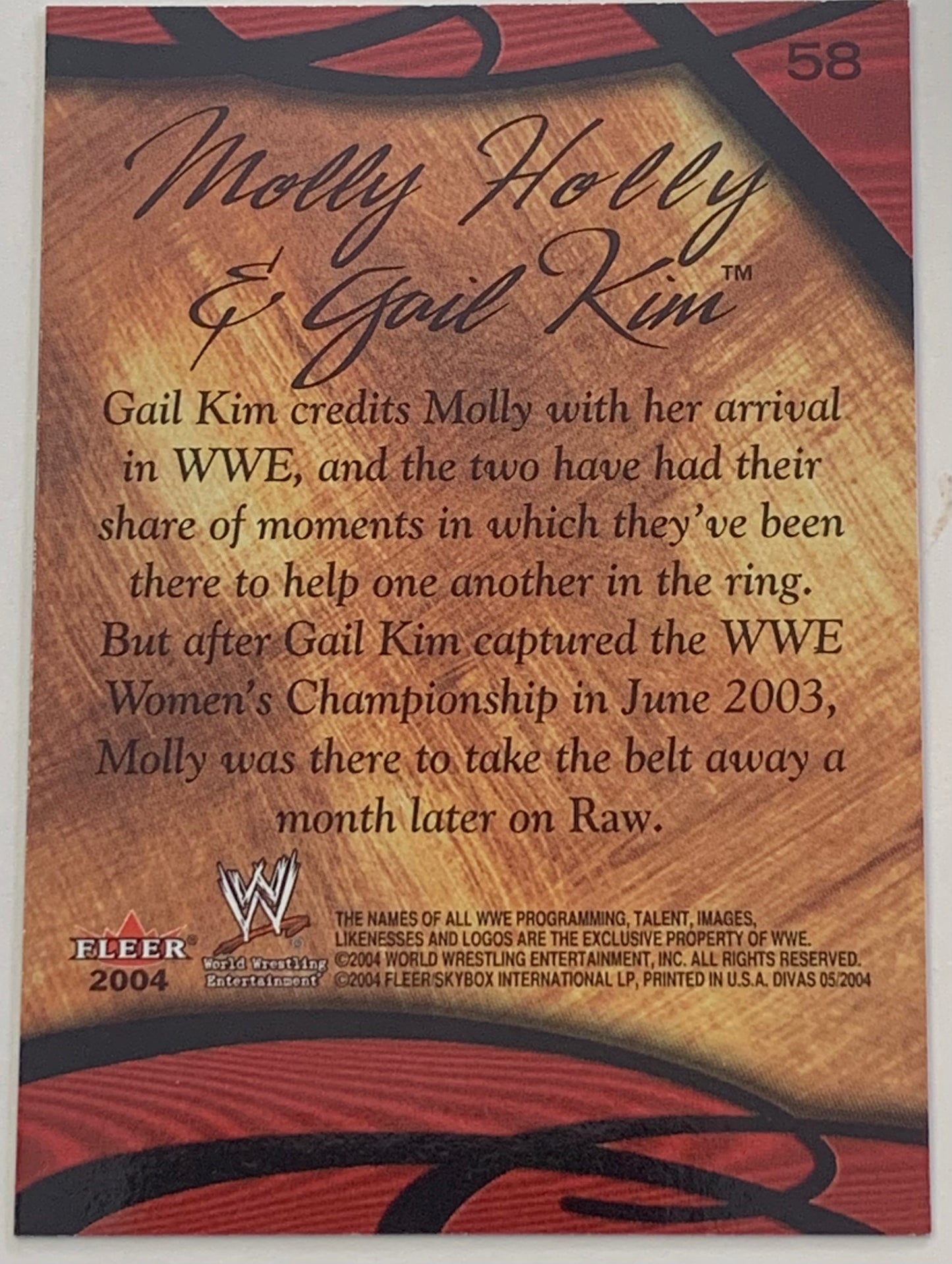 Gail Kim 2004 WWE Fleer ROOKIE Card