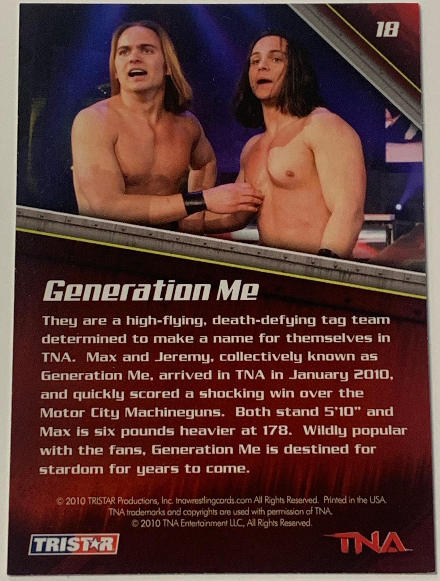The Young Bucks (Generation Me) 2010 TNA ROOKIE Card