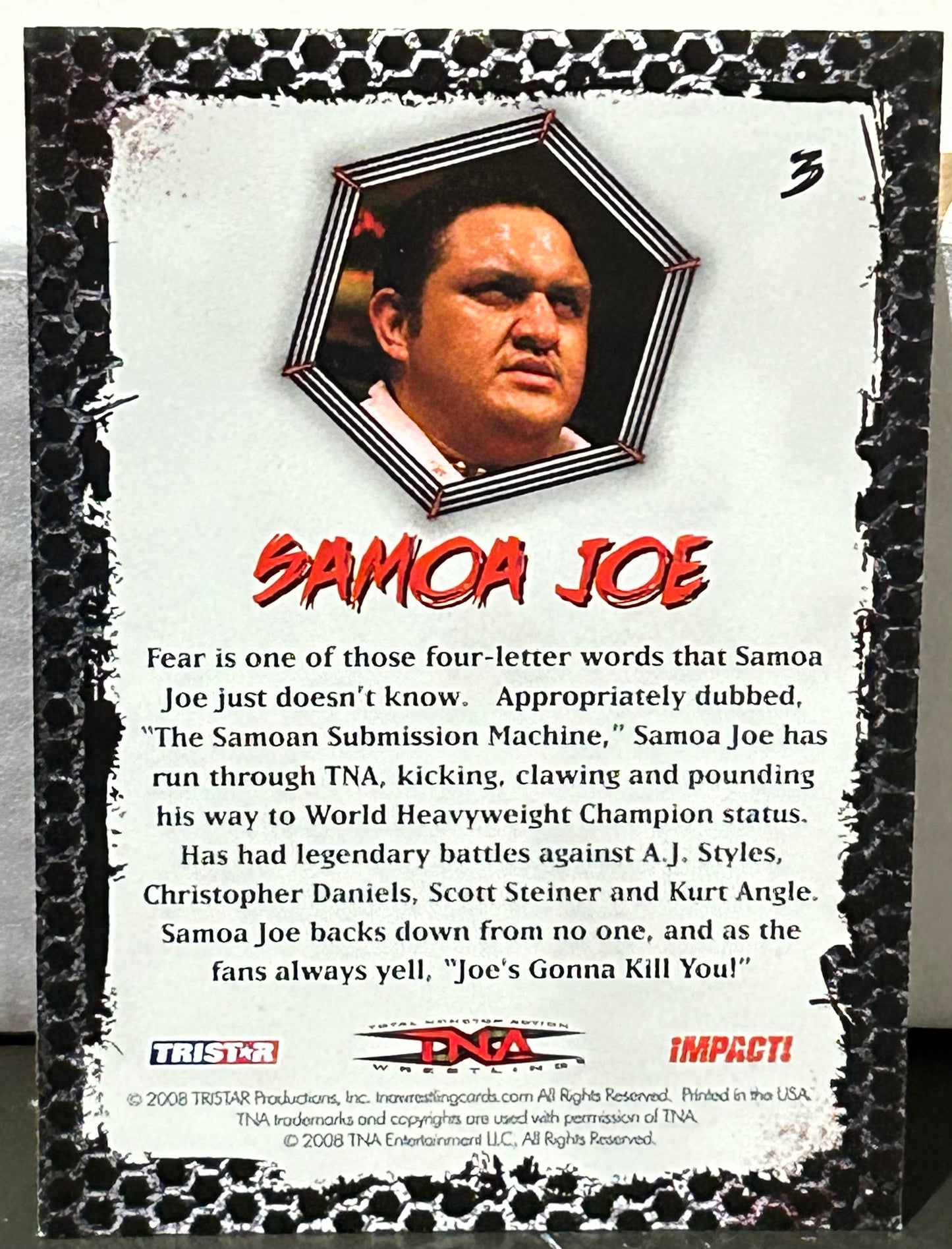 Samoa Joe 2008 TNA Tri-star ROOKIE Card