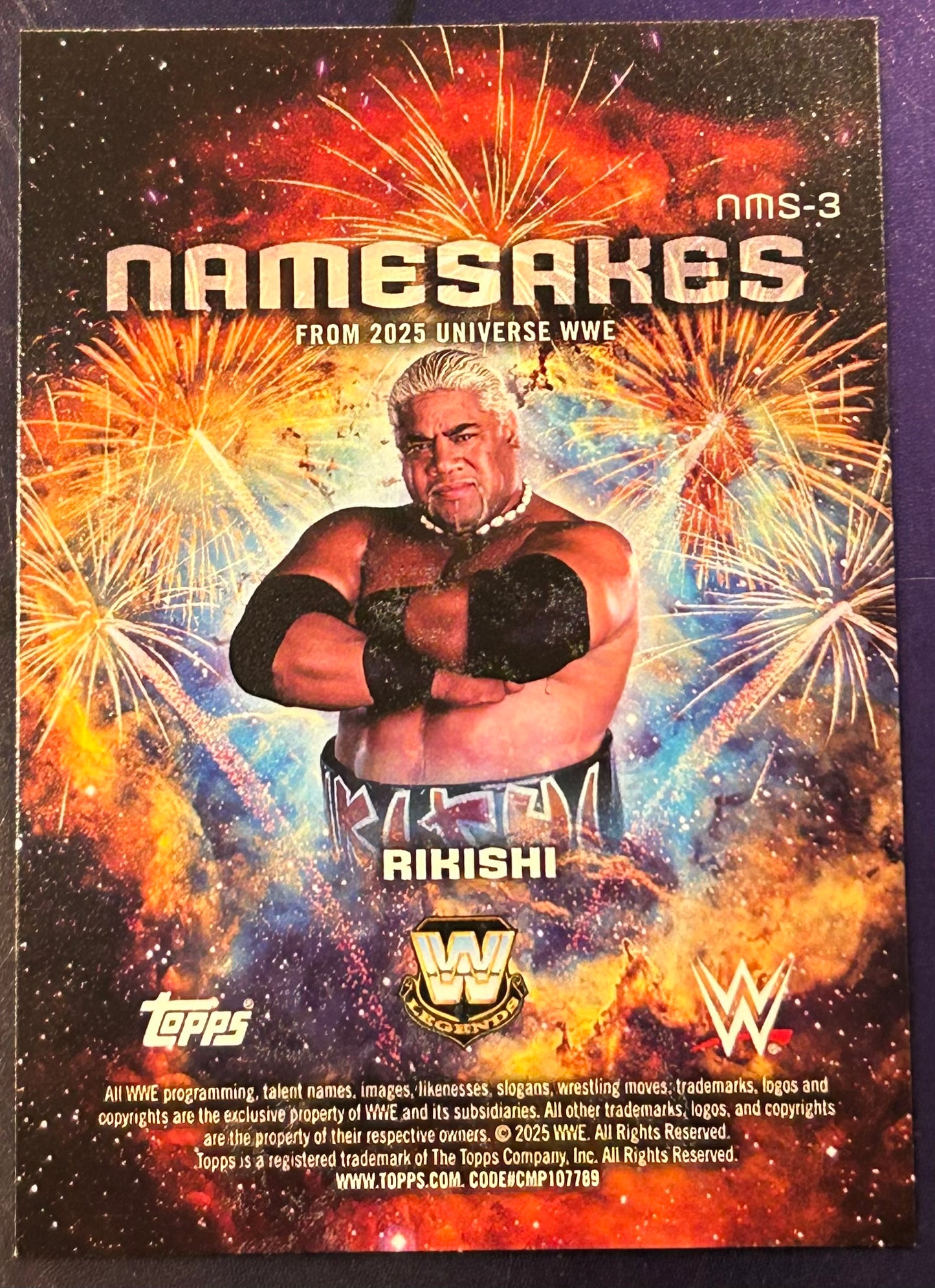 * Rikishi 2025 WWE Topps Universe “Namesakes” Insert Card
