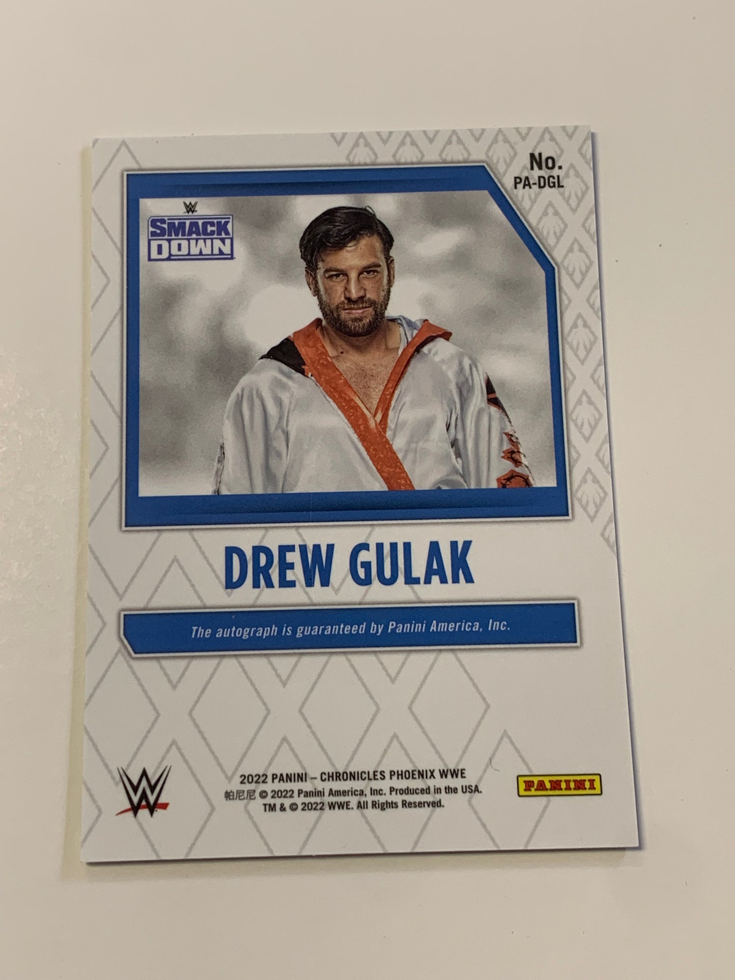 Drew Gulak 2022 WWE Chronicles Phoenix SIGNED Card