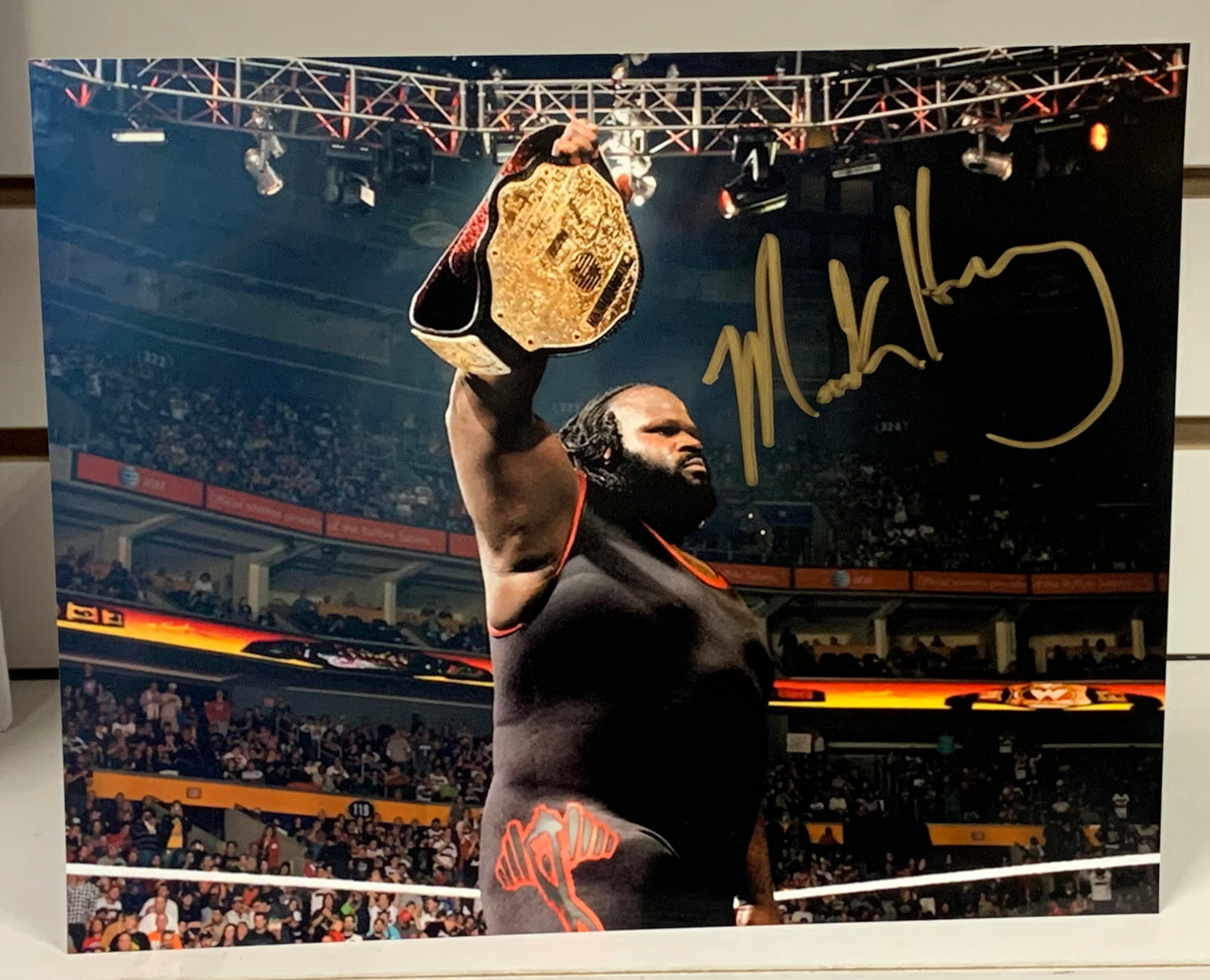 Mark Henry Signed 8x10 Color Photo w/Belt (Comes w/COA)