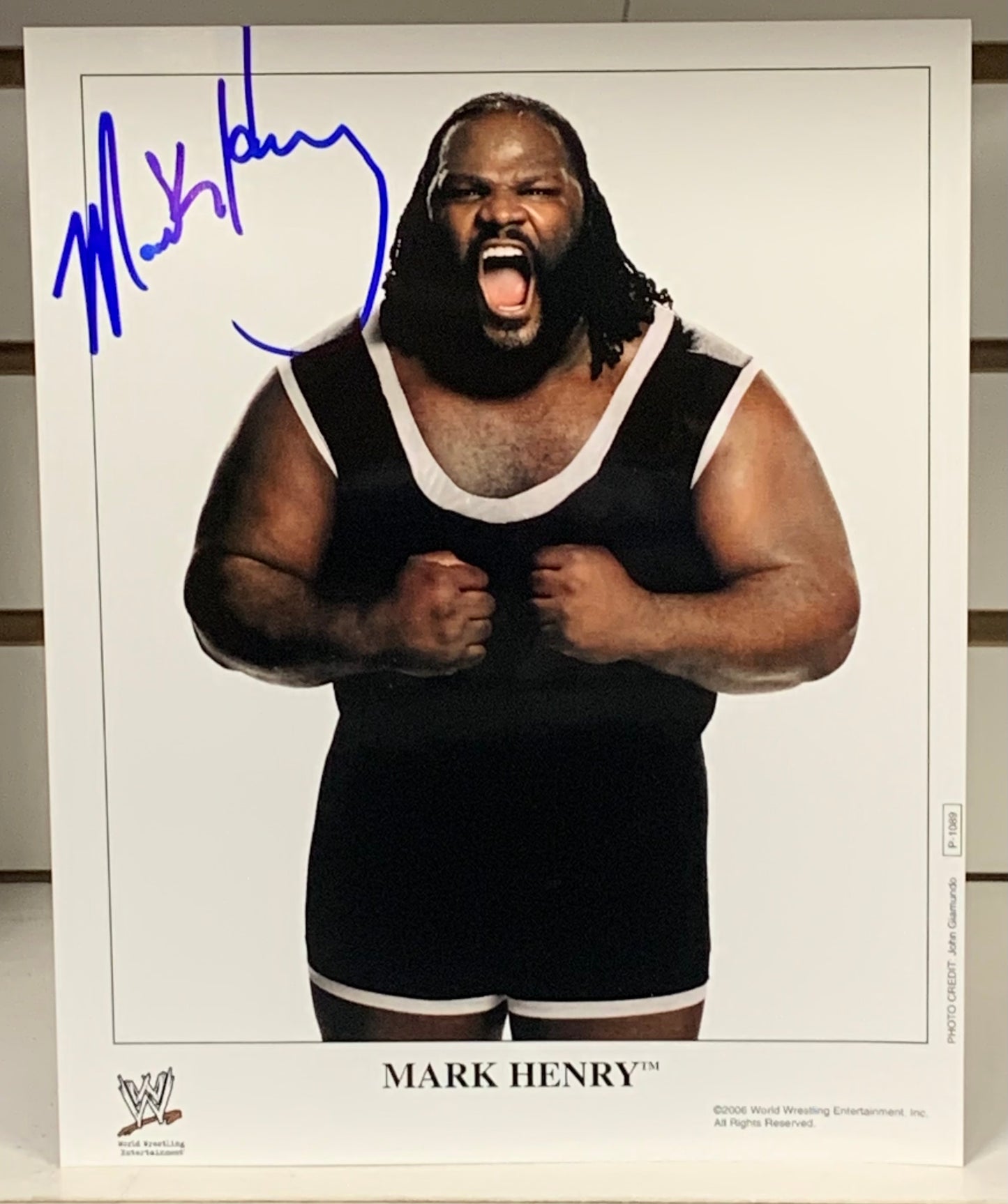 Mark Henry Signed 8x10 Color Photo COA