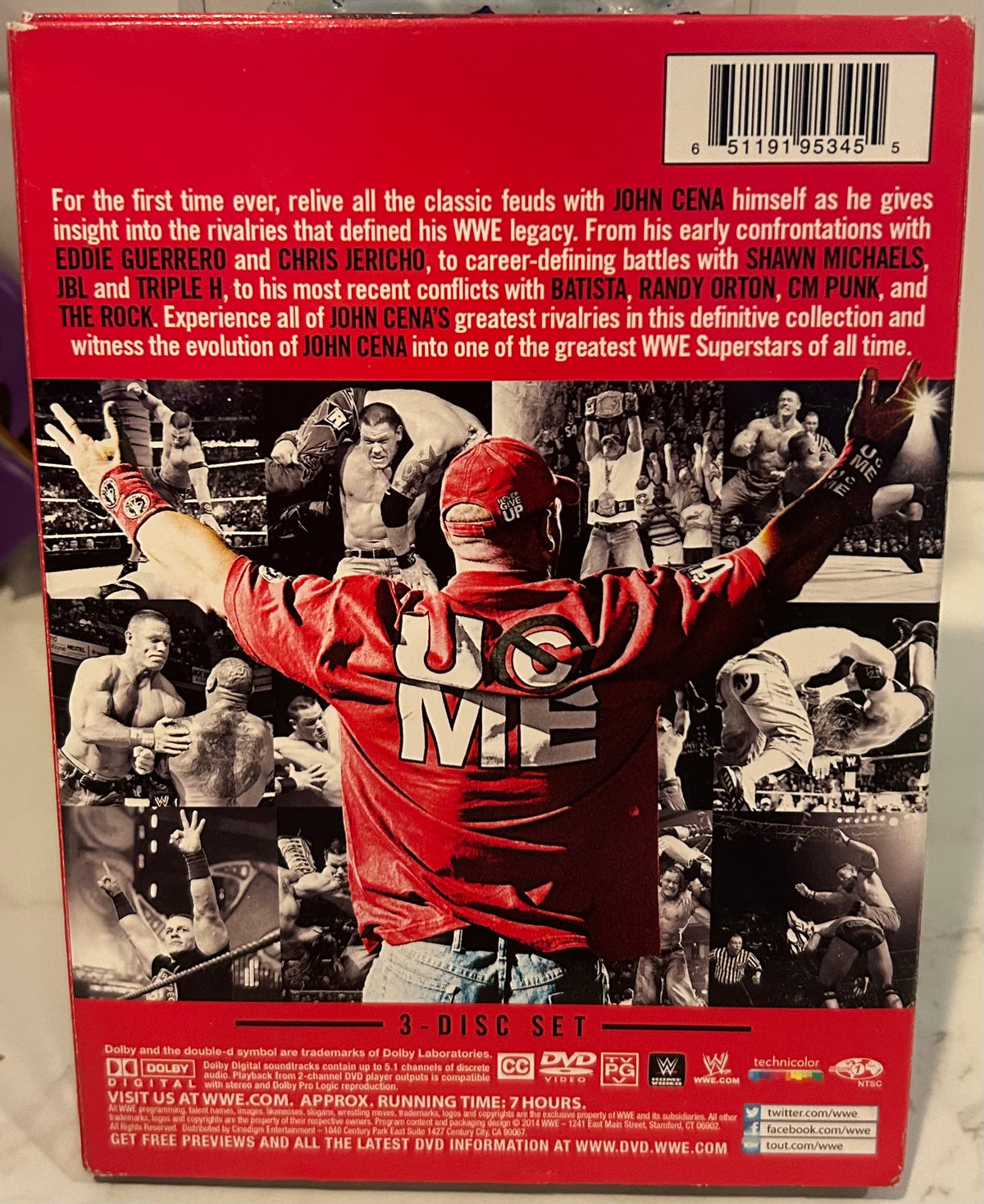 + WWE DVD “John Cena, Greatest Rivalries” (3-Disc Set)