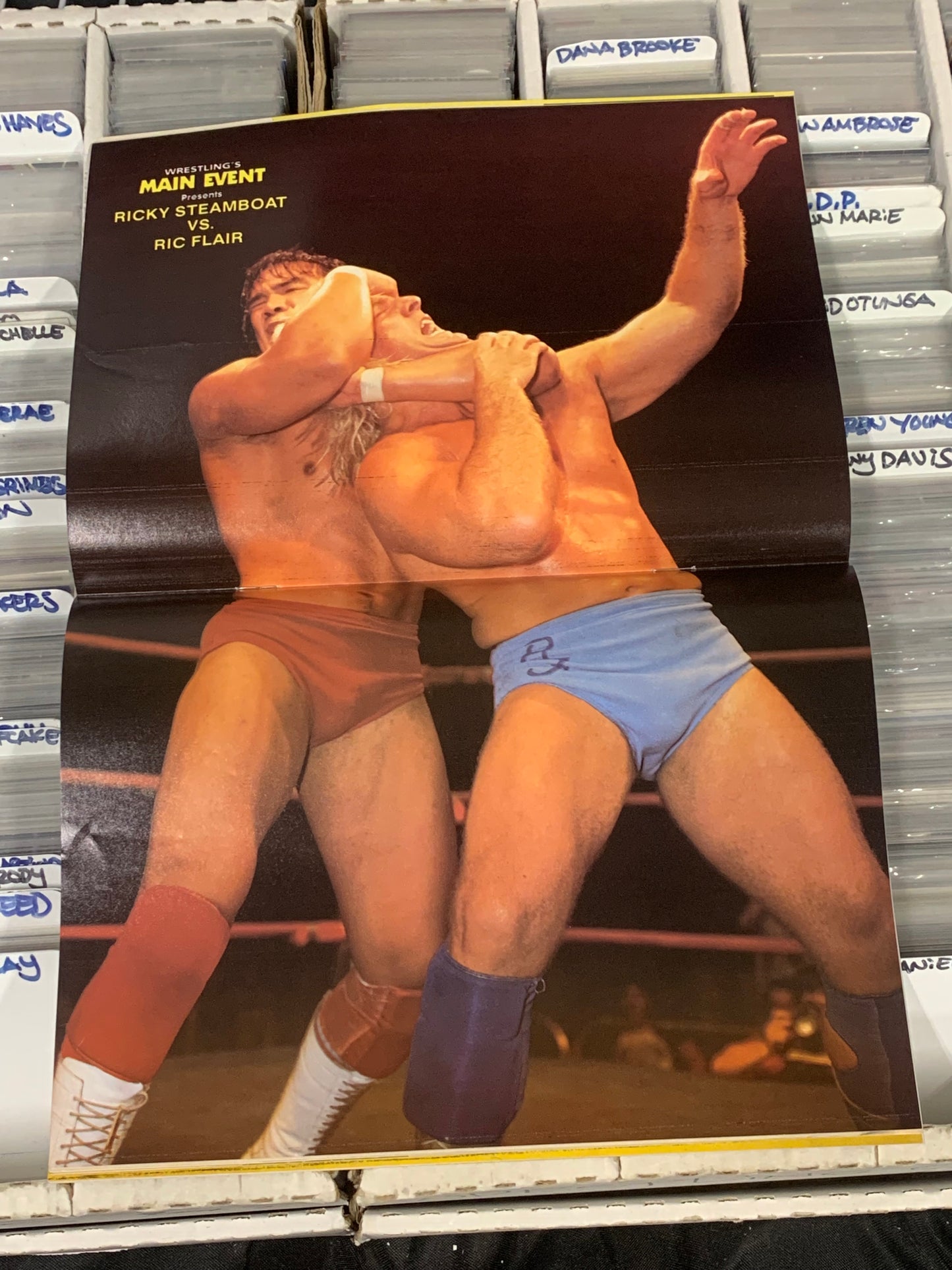 Wrestling’s Main Event Magazine September 1984 (Poster Flair vs Steamboat)