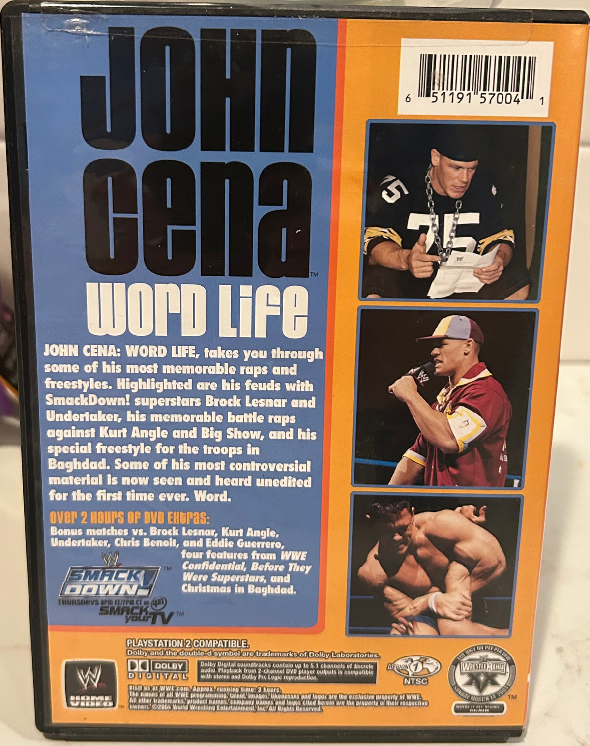 + WWE DVD “John Cena, Word Life” (Brock, Angle, Eddie Guerrero & so much more)