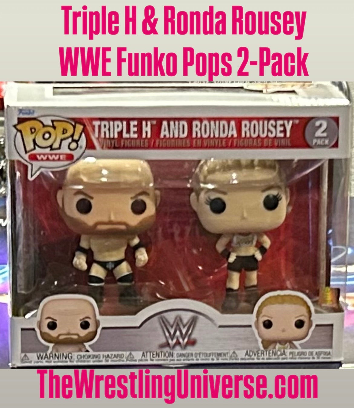 Triple H & Ronda Rousey WWE Funko Pops 2-Pack – The Wrestling Universe