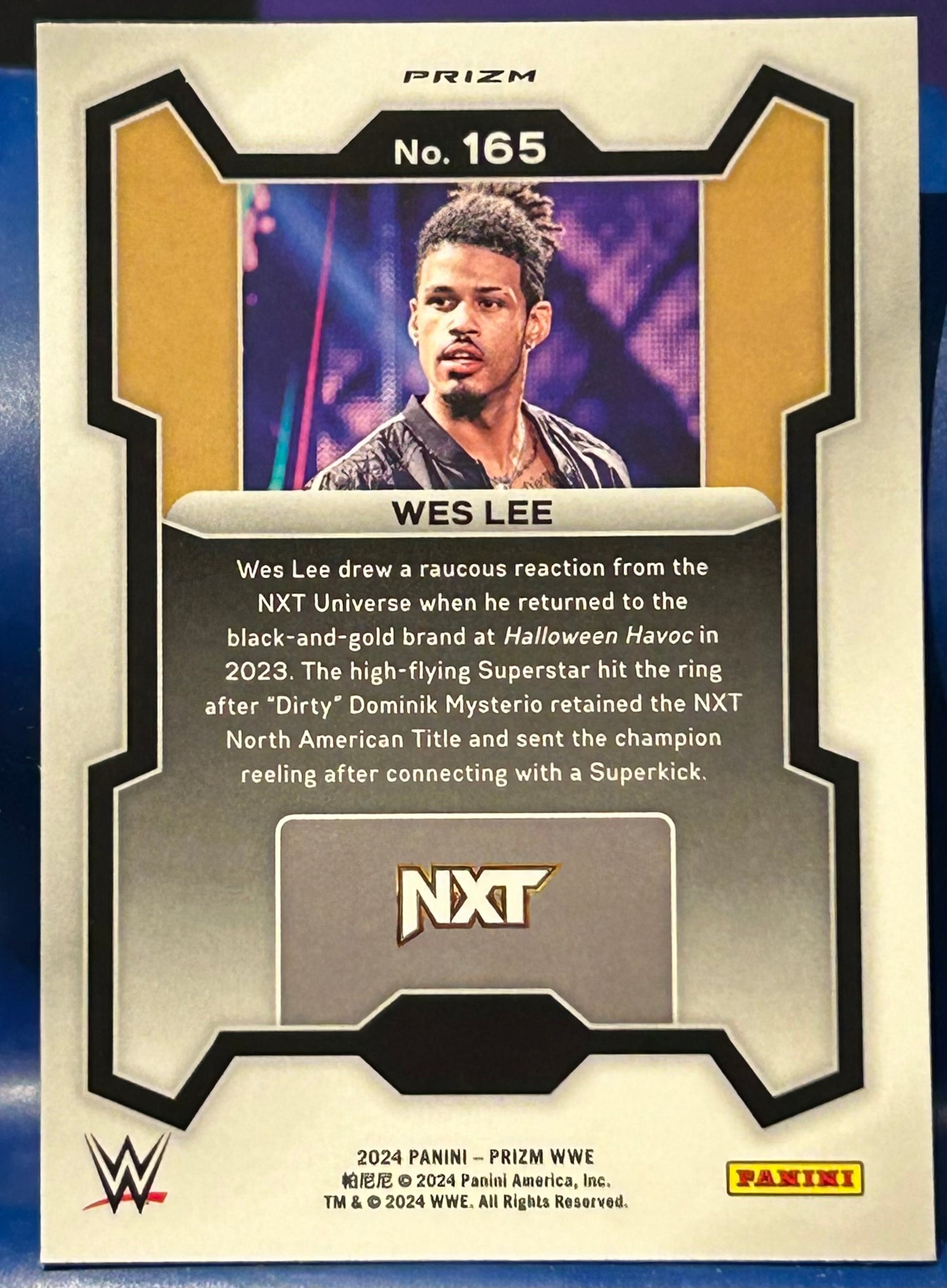 * Wes Lee 2024 WWE NXT Prizm DISCO Parallel Card