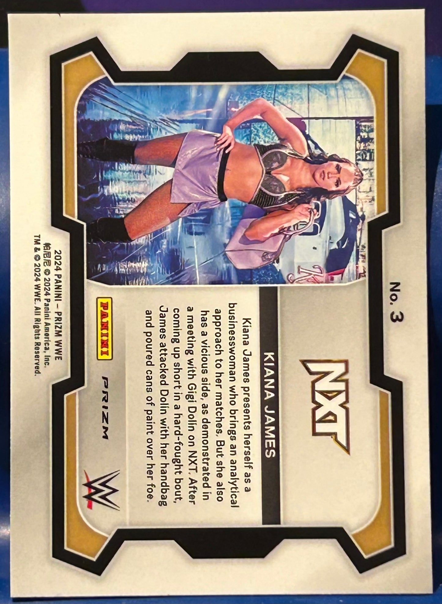 * Kiana James 2024 WWE NXT Prizm DISCO Parallel Card
