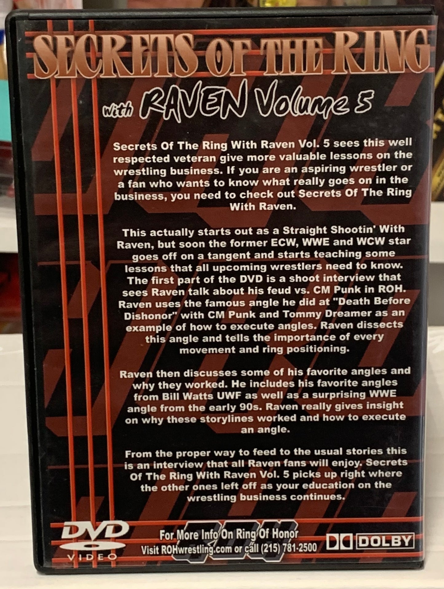 ROH DVD “Secrets of The Ring with Raven Volume 5”