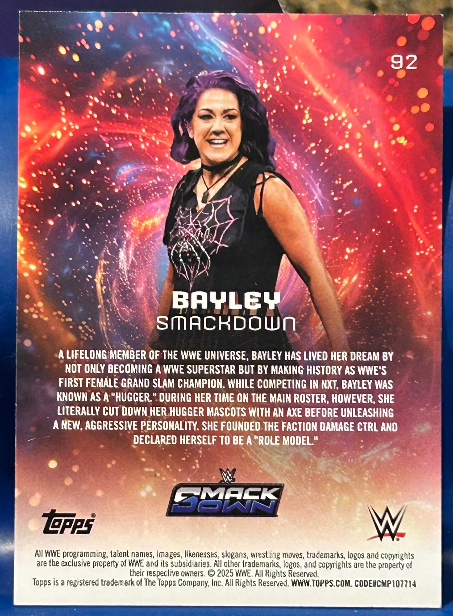 * Bayley WWE 2025 Topps Universe Card