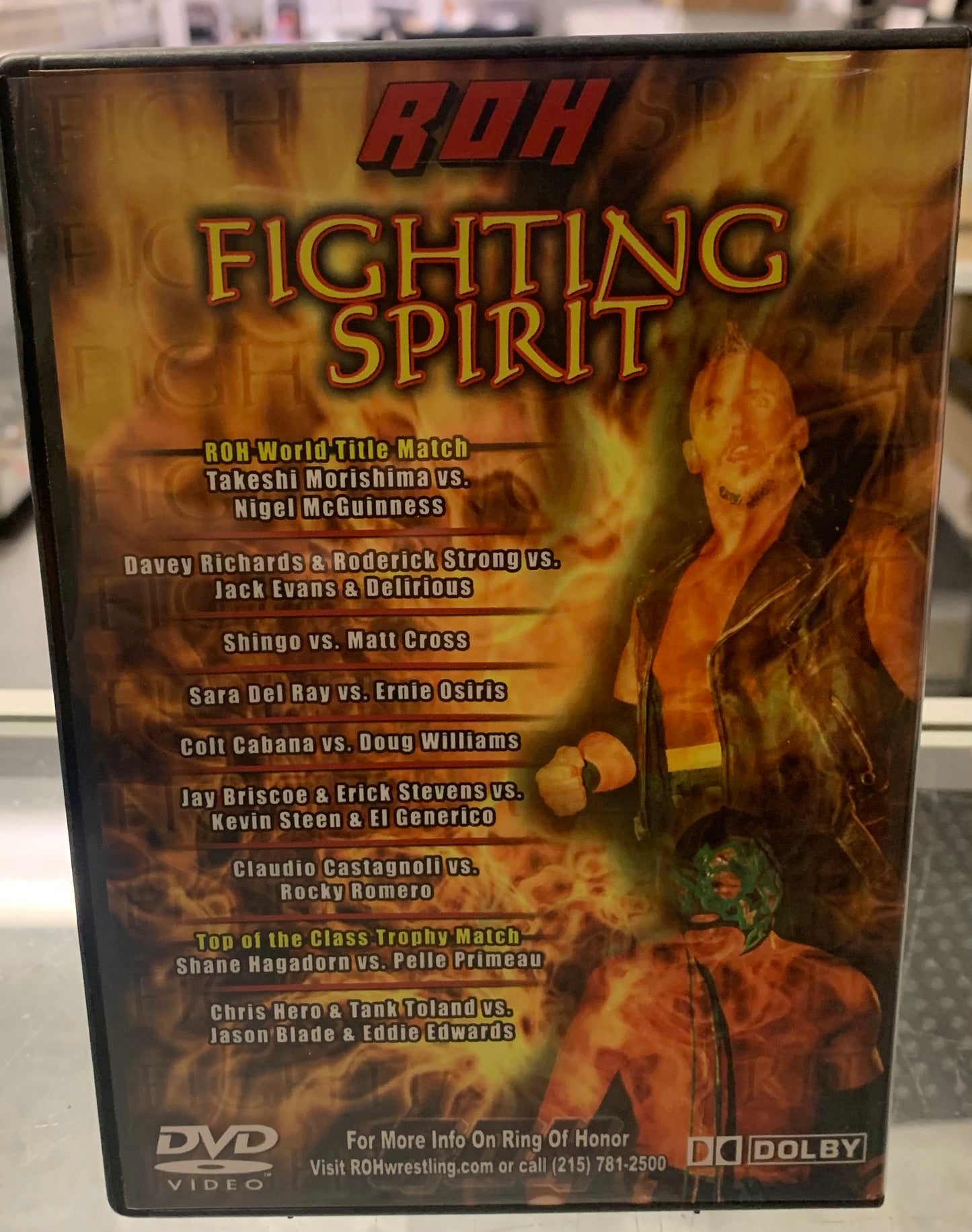 ROH Ring of Honor DVD “Fighting Spirit” 4/14/07 (Morishima, Nigel, Shingo, Strong & so much more)