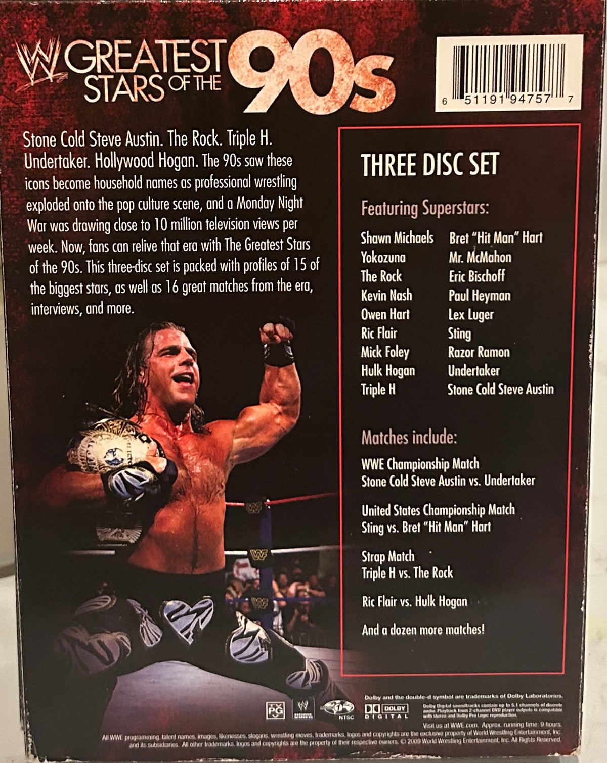 + WWE DVD “WWE Greatest Stars of The 90’s” (3-Disc Set)
