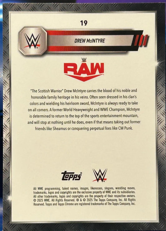* Drew McIntyre 2025 WWE Topps Chrome Card