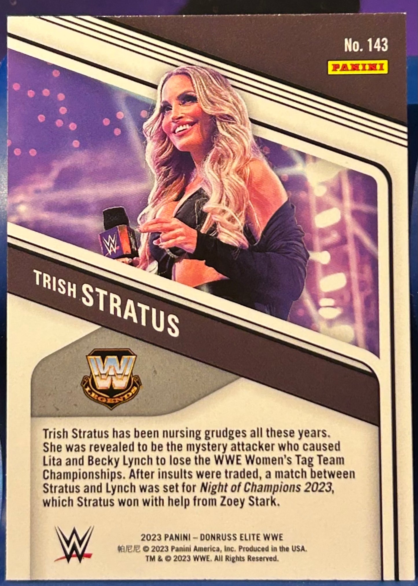 * Trish Stratus 2023 WWE Panini Donruss Elite LEGENDS RED Parallel Card (Beautiful Color)