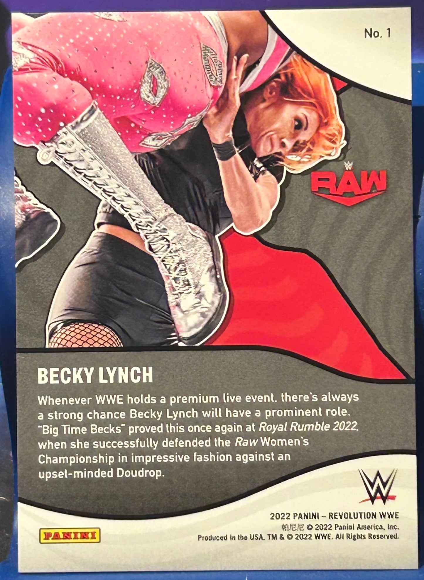 * Becky Lynch 2022 WWE Panini Revolution SHOCK WAVE Insert Cart