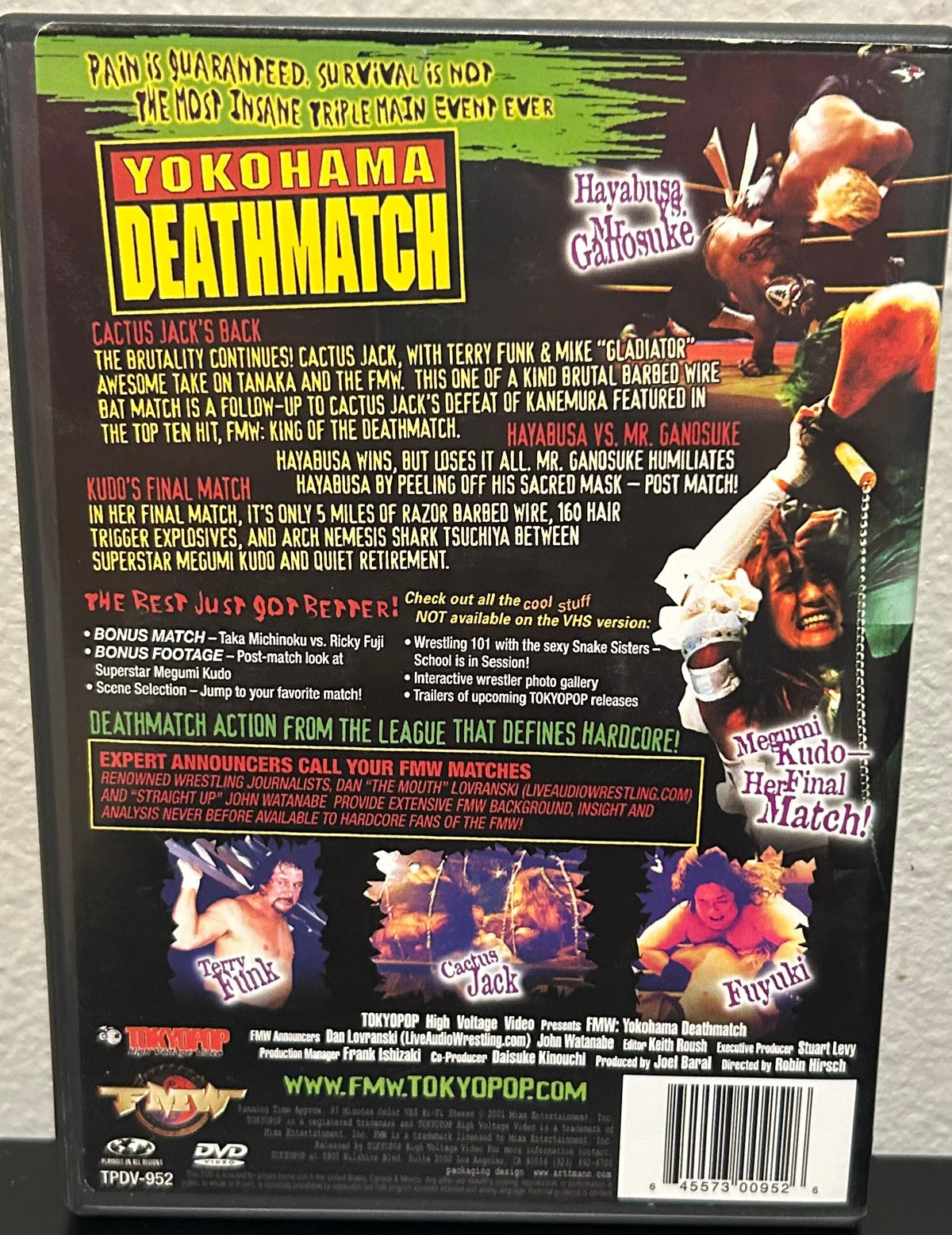 + FMW DVD “Yokohama Deathmatch” (Cactus Jack, Terry Funk & so much more)