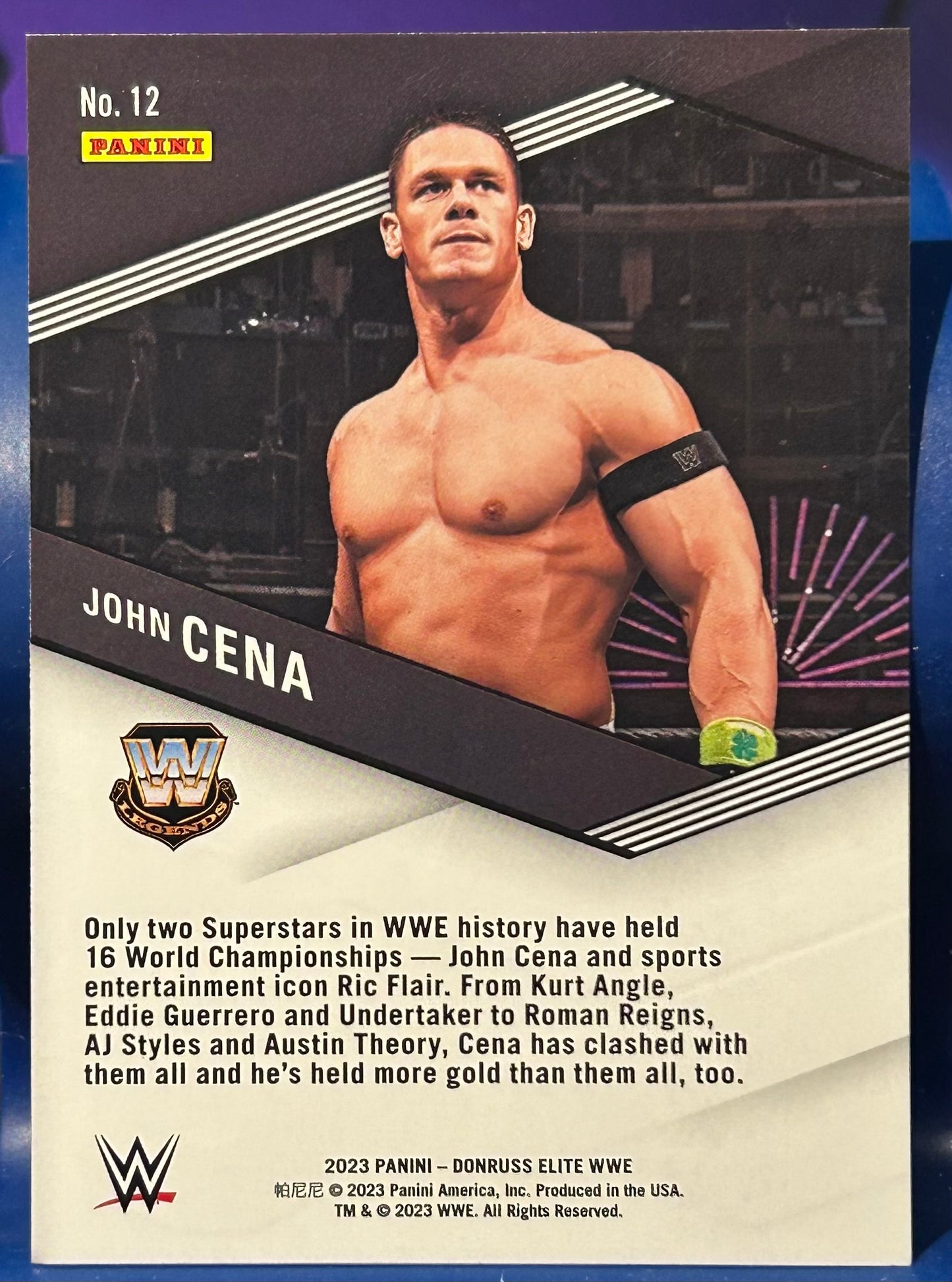 * John Cena 2023 WWE Panini Donruss Elite SPELLBOUND “O” Insert Card