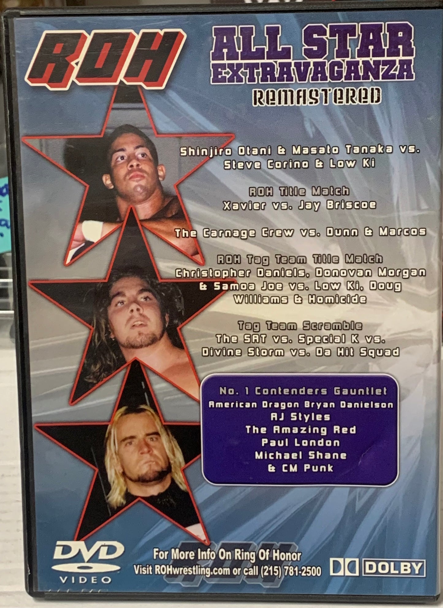 ROH Ring of Honor DVD “All Star Extravaganza, Remastered “ 11/9/02 (Corino, Lowki, Xavier, Jay Briscoe & more)
