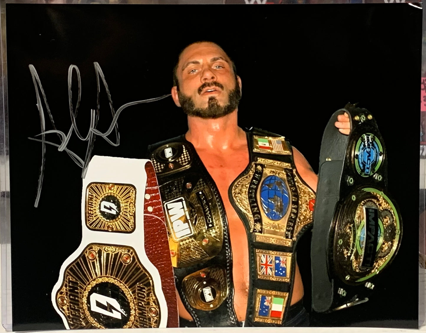 Austin Aries Signed Photo Imperfect
