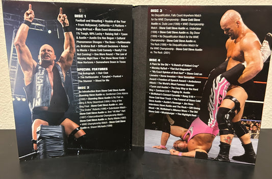 + WWE DVD “Stone Cold Steve Austin, The Bottom Line on the most Popular Superstar of All Time” (4-Disc Set)