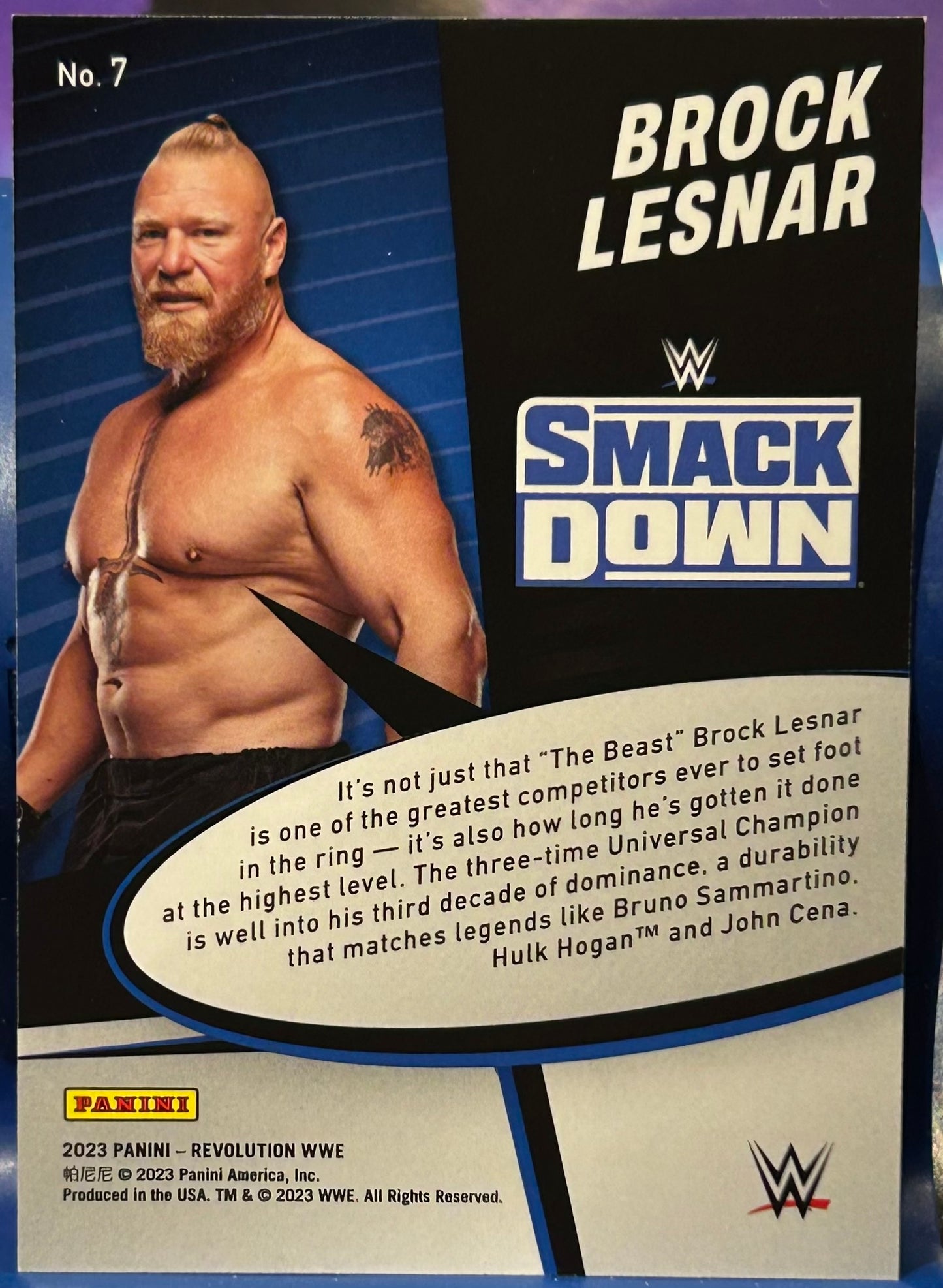 * Brock Lesnar 2023 WWE Panini Revolution “Star Gazing” Insert Card