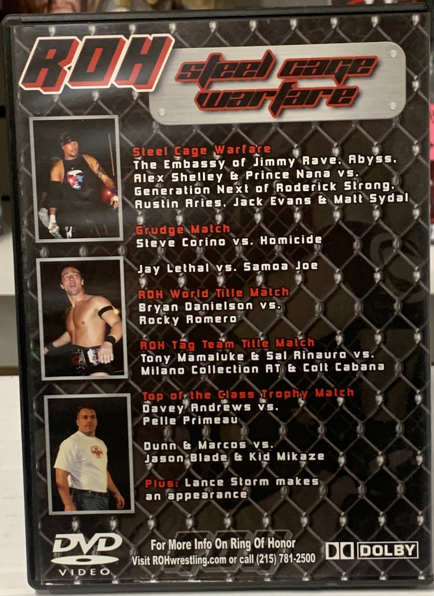 ROH Ring of Honor DVD “Steel Cage Warfare” 12/3/05 (Samoa Joe, Corino, Danielson, Lance Storm & so much more)