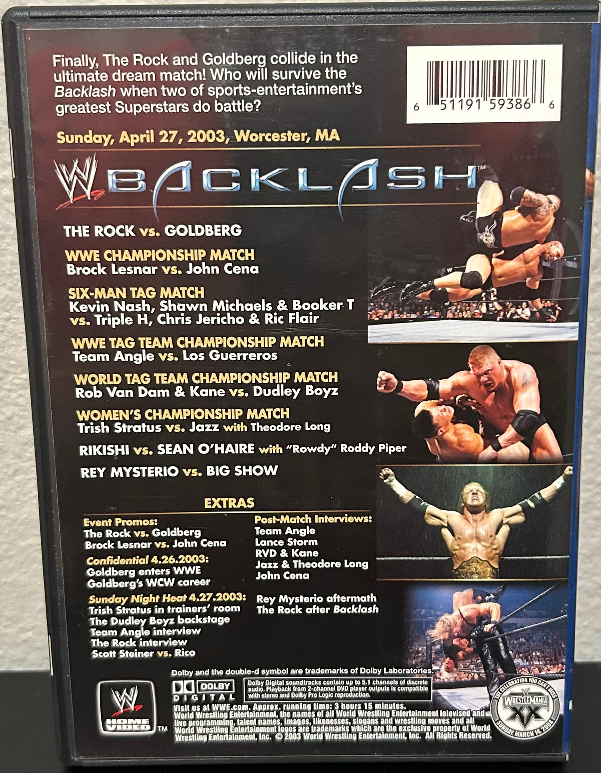 + WWE DVD “Backlash 2003” (Eddie Guerrero, Angle, HBK & so much more)