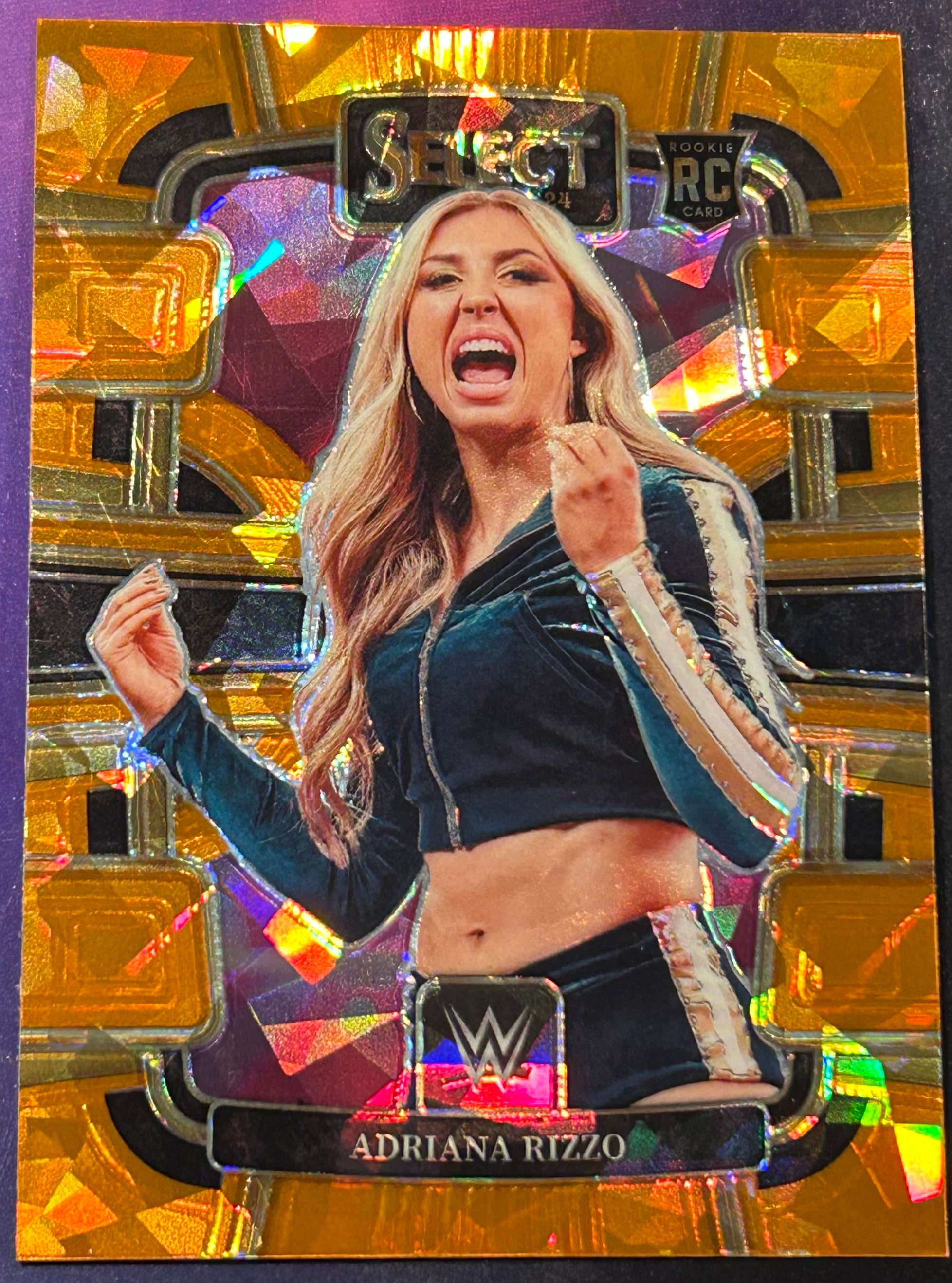Adriana Rizzo 2024 WWE NXT Panini Select Orange Concourse Prizm
