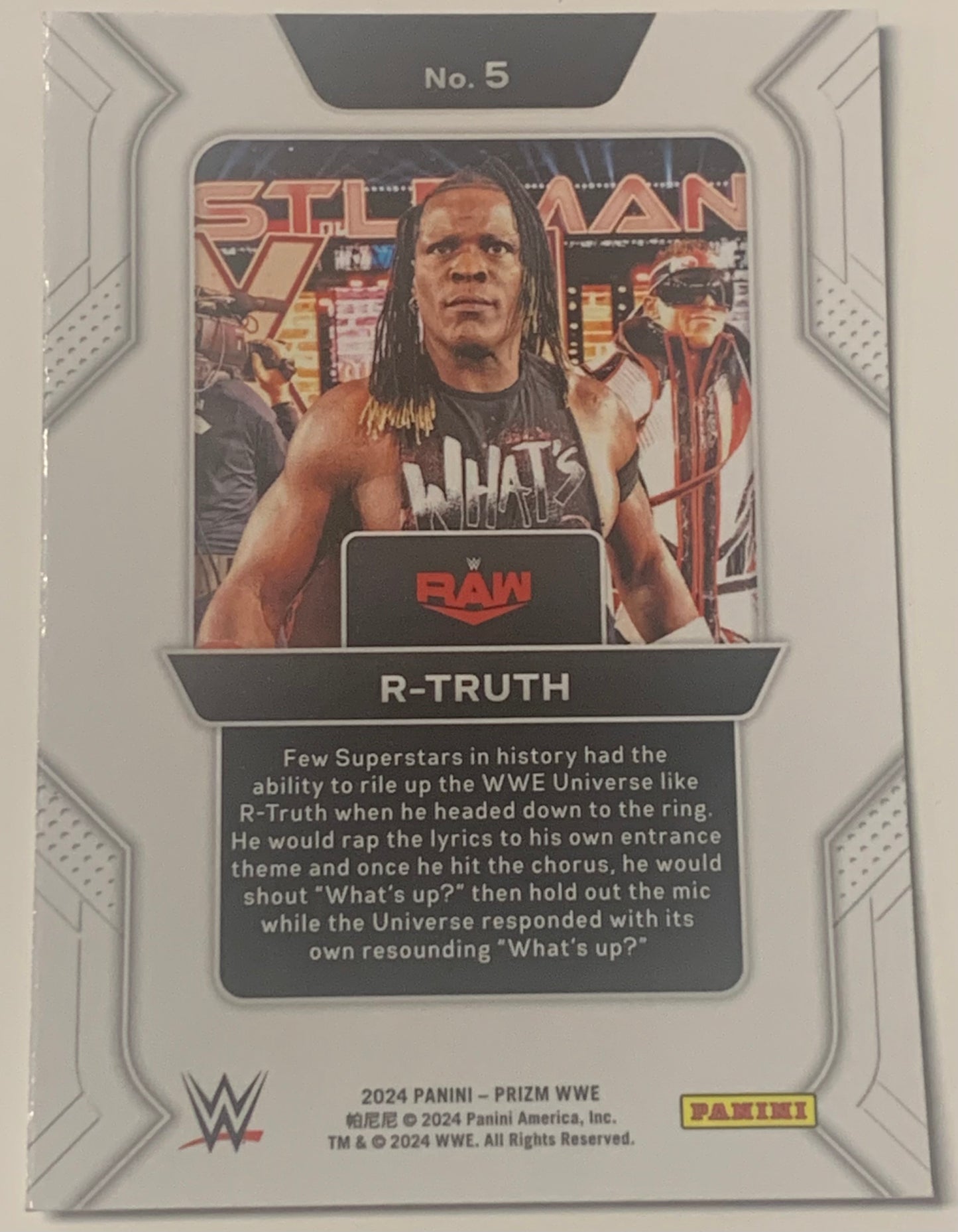 R-Truth 2024 WWE Panini Prizm Prizmatic Insert Card